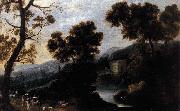 unknow artist Landscape with Figures painting